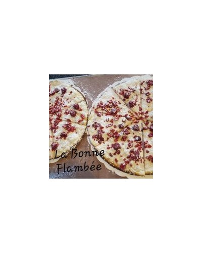 Framboise : crème sucré, éclats de framboises  - 1